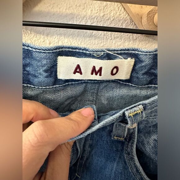 AMO Women's Harriet Mid Rise In apple pie cotton Jeans Sz 28 - Picture 3 of 8